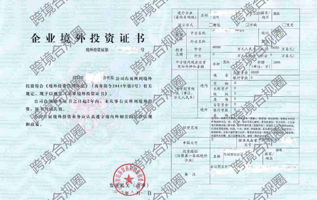 2017年深圳投越南1亿美金